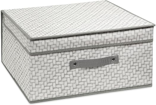 Emmevi Storage Box Rigid Fabric Folding Clothes Box Mod Clothes Box 30x28x15 Grey Amazon Co Uk Home Kitchen