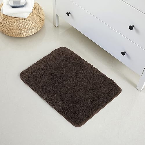 Miniatura 2 de Yafa Home Fashion 1 alfombra de baño suave de microfibra sólida, respaldo antideslizante de TPR