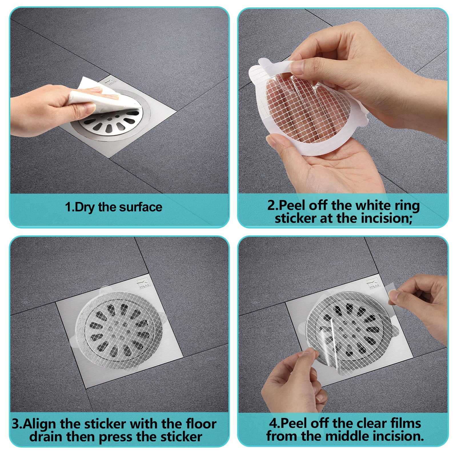 Grille Anti-cheveux Jetable Pour Douche GeeRic - 30 Pièces, Adhésif Imperméable, évite Les Bouchons