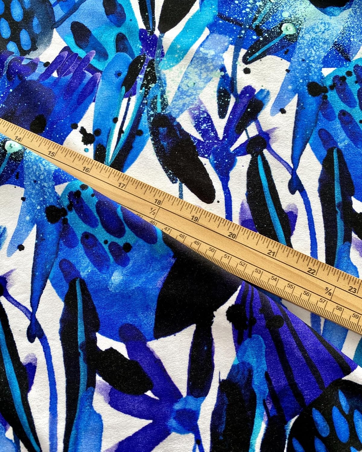 Minerva Exclusive Inky Grove Viscose Jersey Stretch Knit Fabric - per Yard