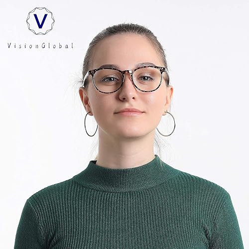 Miniatura 6 de VisionGlobal Ahorra un 30 % en dos pares de anteojos de bloqueo de luz azul (floral rosa frío y floral rojo escalofriante)