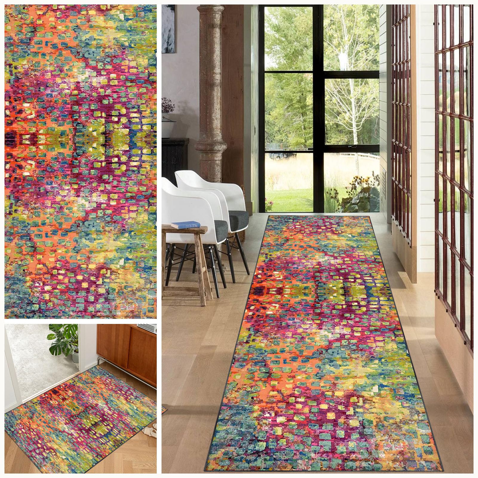 Tapis de couloir antidérapant et sécurisé pour une cuisine ou un salon moderne
