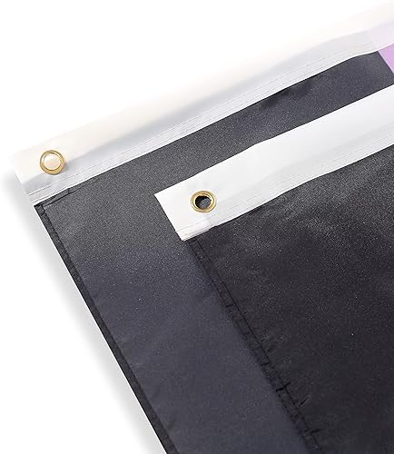 Miniatura 2 de Bandera de abanico plisada de arcoíris no binario de 3 x 6 pies, 2 banderas de abanico plisadas de arco iris, no binario, medio ventilador,