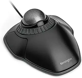 Kensington Mouse Trackball Orbit com anel de rolagem (K75327WW), preto-cinza