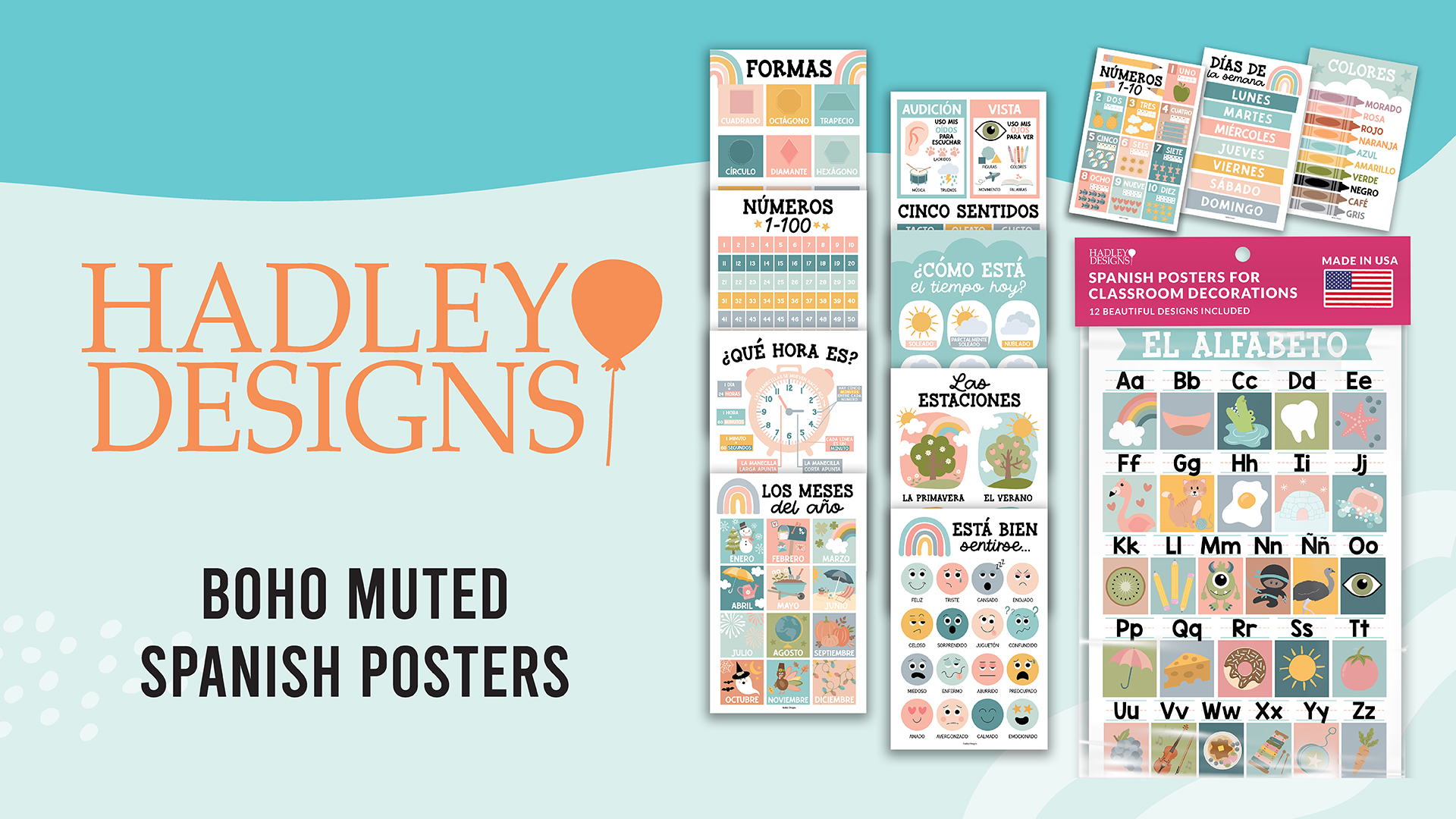 Spanish Posters For Toddlers 1-3 Hadley Designs Spanish Classroom ...