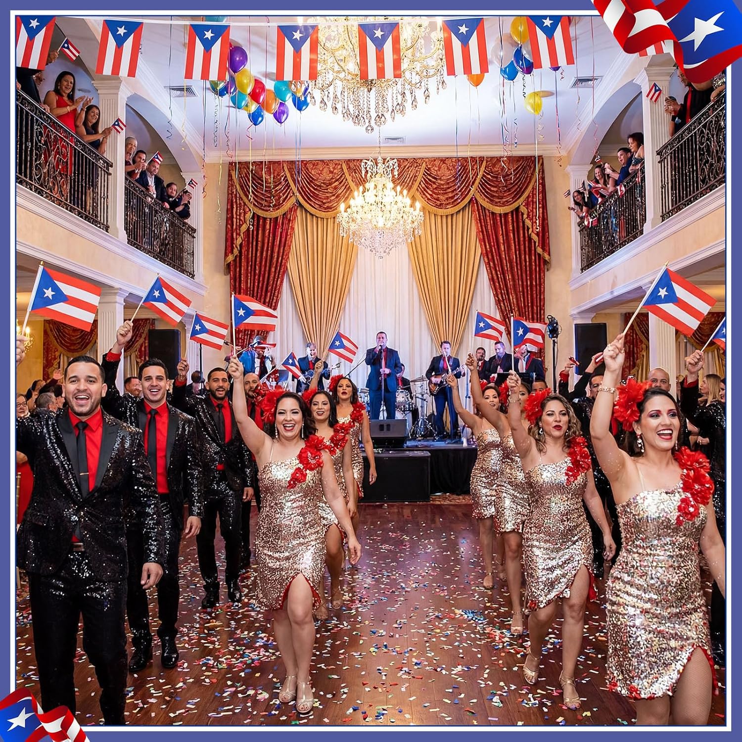 100 Pack Puerto Rico Mini Flags Small Hand Held Stick Flags Puerto Rican Party Decorations Flag with Wooden Pole for Outdoor Parades Sports Events Patriotic (4 x 6 Inch)