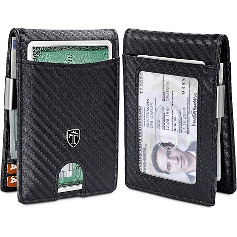 TRAVANDO Money Clip Wallet Atlanta Mens Front Pocket Slim RFID Blocking - Credit Card Holder - Mini Bifold