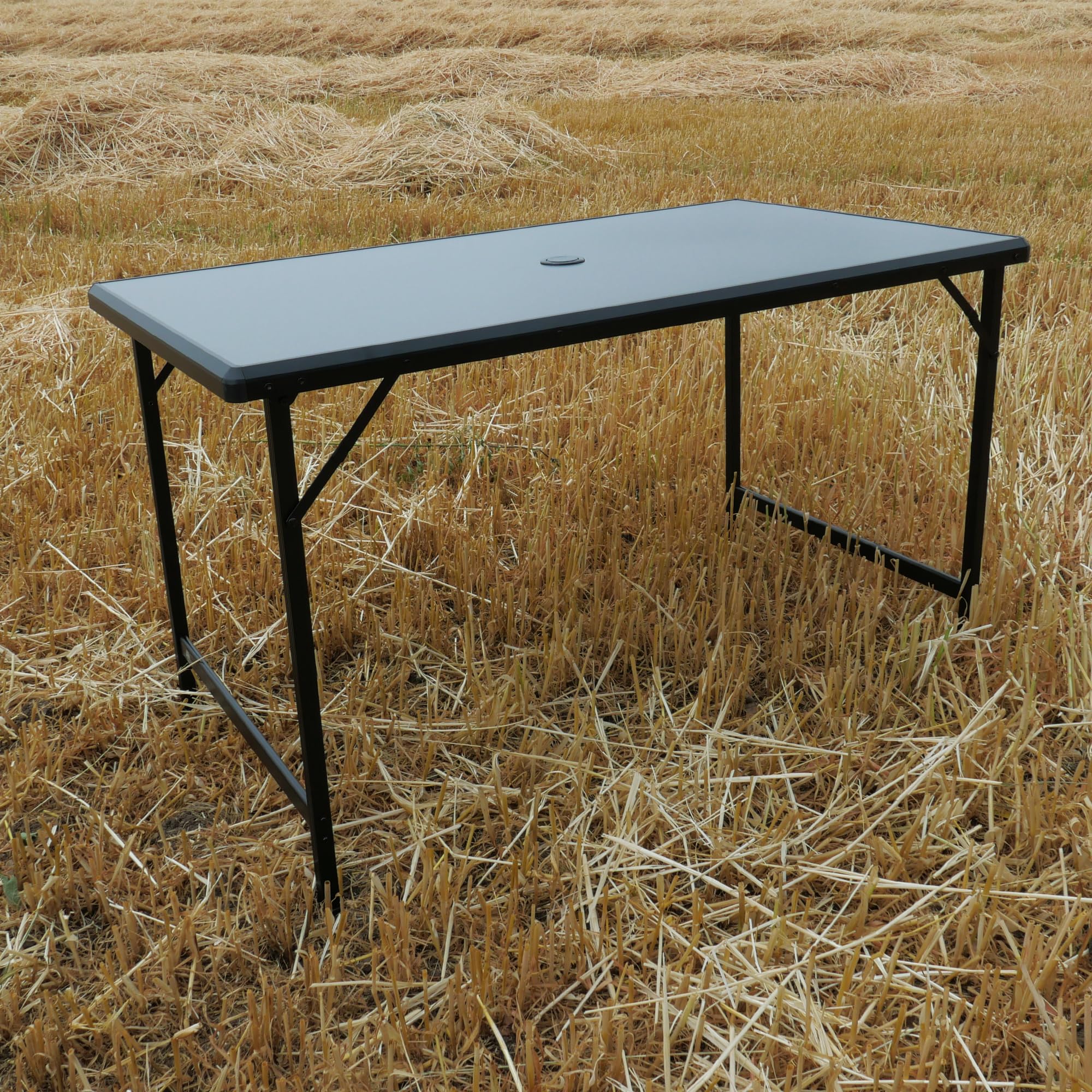 your GEAR Tavolo da campeggio Tivoli XL – Tavolo pieghevole 120 x 70 cm altezza 70 cm – Impermeabile e durevole in alluminio con foro per ombrellone – Tavolo pieghevole per esterni e campeggio