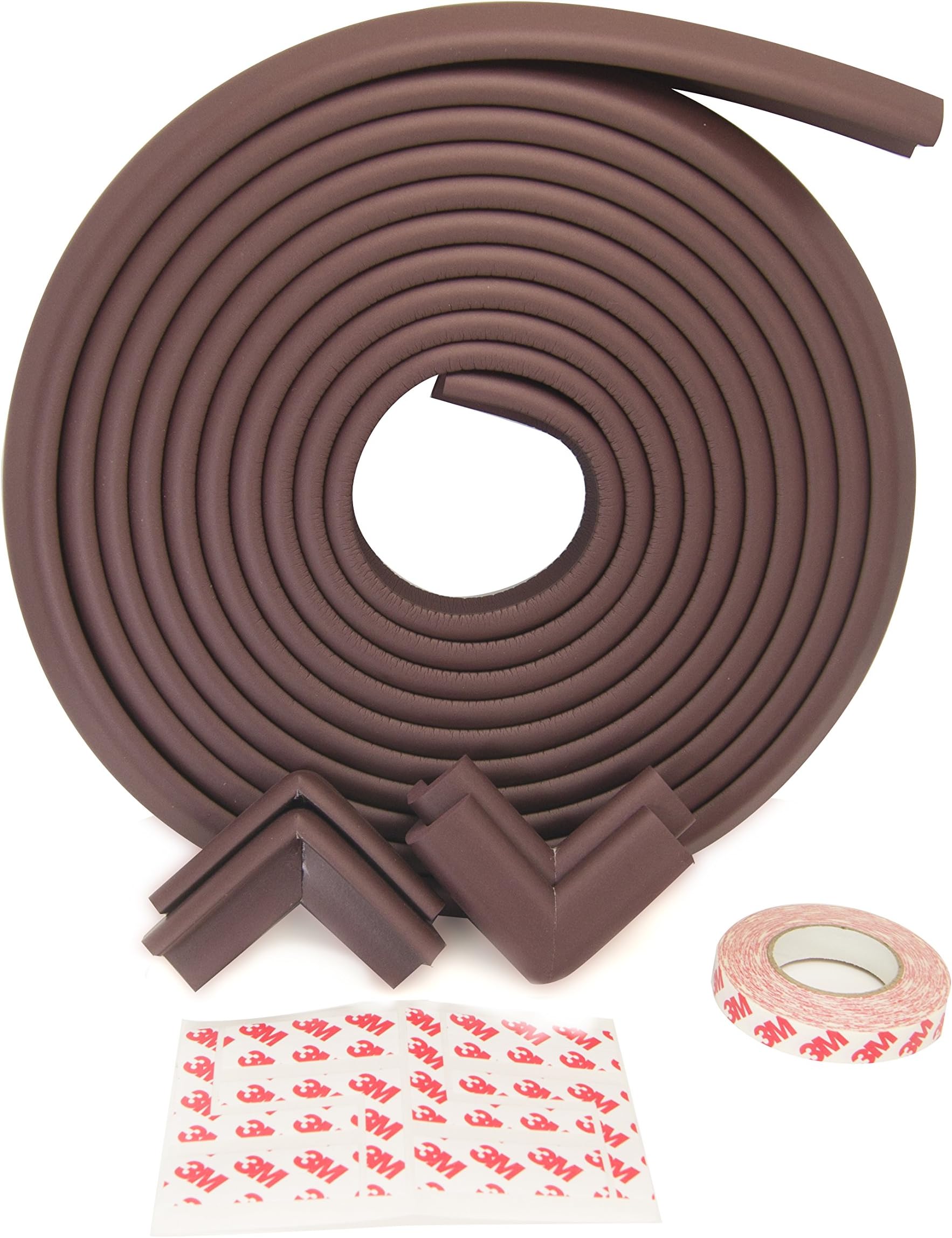 Edge Guard and Corner Cushion (18ft Edge + 4 corners) Eco-freindly, Premium, Non Toxic , Soft, Durable, Easy To Clean- Great for Sharp Edge Furniture, Baby Proof, Edge Protector, Table Bumper, Safety