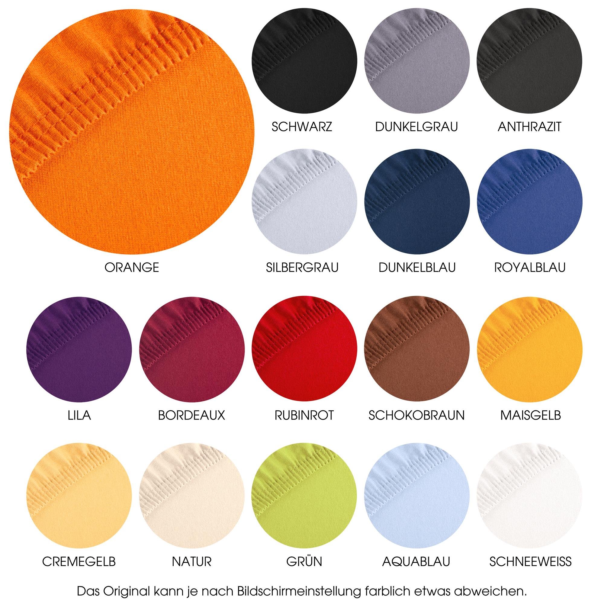 CelinaTex Casca Topper Spannbettlaken 180x200-200x220 cm anthrazit Jersey Mako Baumwolle 210g/qm Elasthan Spannbetttuch