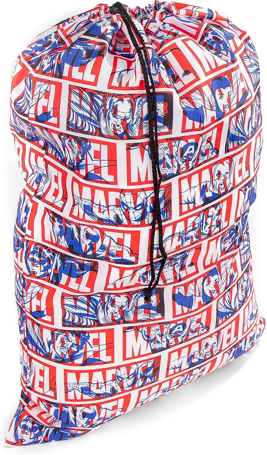 Jay Franco Marvel Comics Avengers Represent Drawstring Laundry Bag - Oversize Durable Storage/Travel Bag for Home or College - Measures 21 x 32 inches (Official Marvel Product)