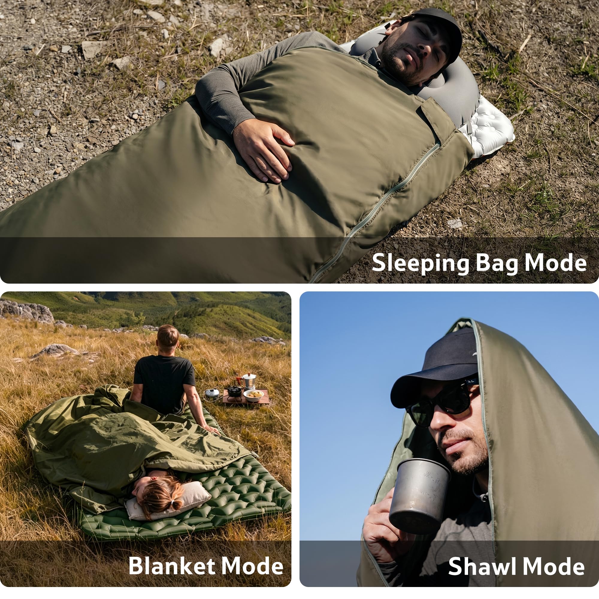 Naturehike Saco de Dormir Ultraligero de Verano (760 g), sobre Ligero y portátil, Saco de Dormir de algodón para 3 Estaciones, Impermeable, cómodo con Saco de compresión, Viajes, Camping, Senderismo,