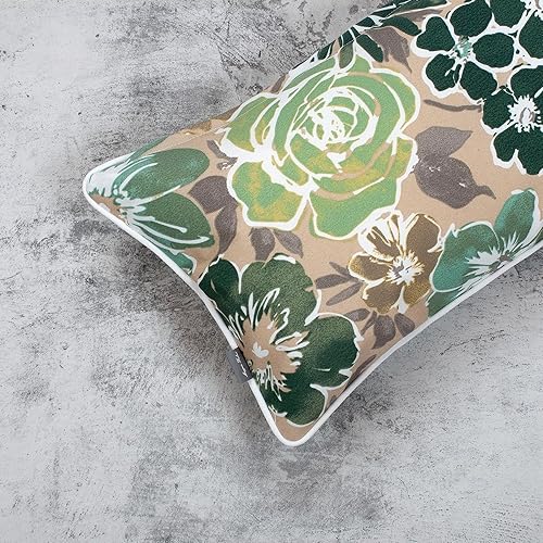 Miniatura 6 de Magpie Fabrics Juego de 2 almohadas lumbares con inserto de 12 x 20 pulgadas, para exteriores, rectangulares, impermeables, decorativas, para el