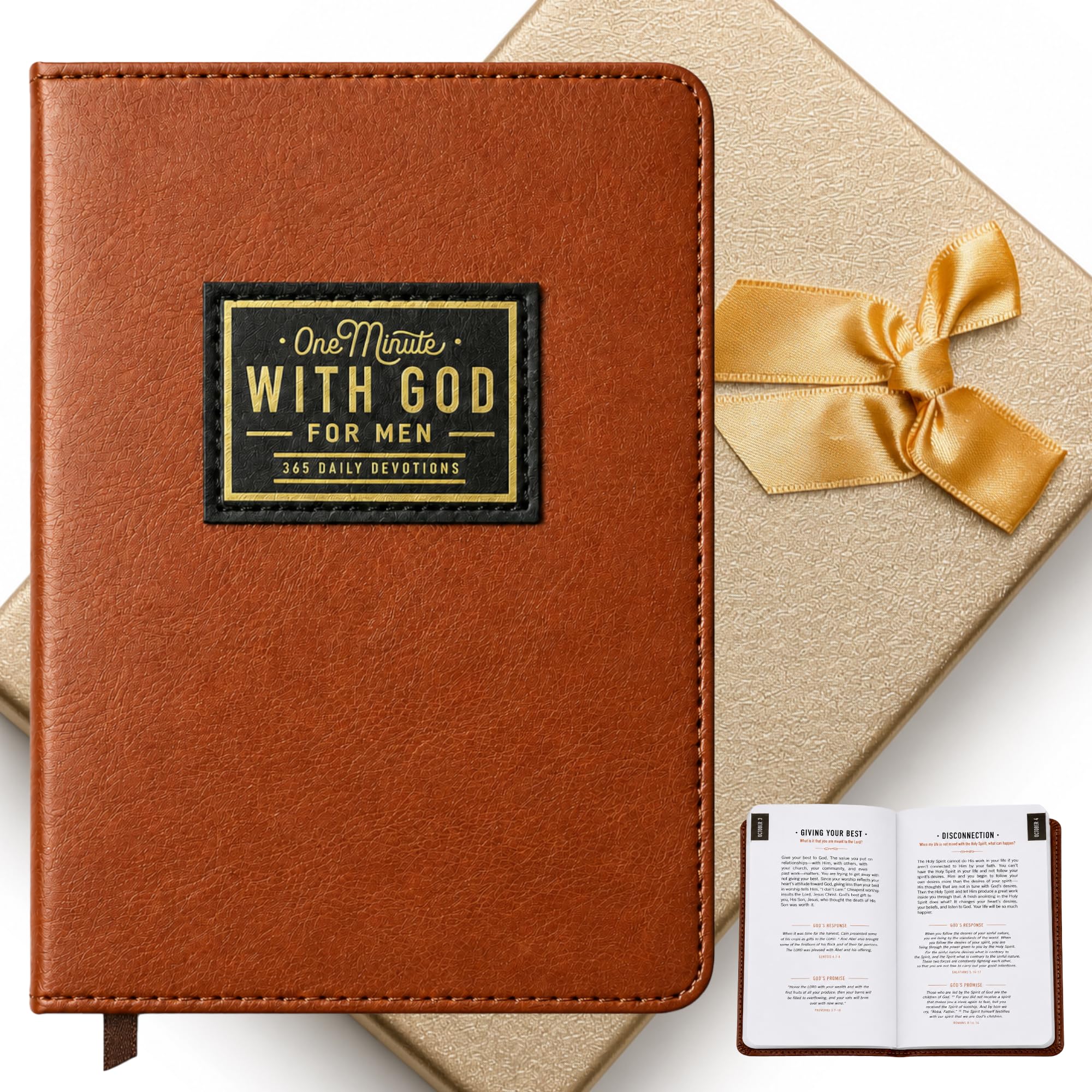 One Minute With God For Men 365 Daily Devotions Book with Gift Box