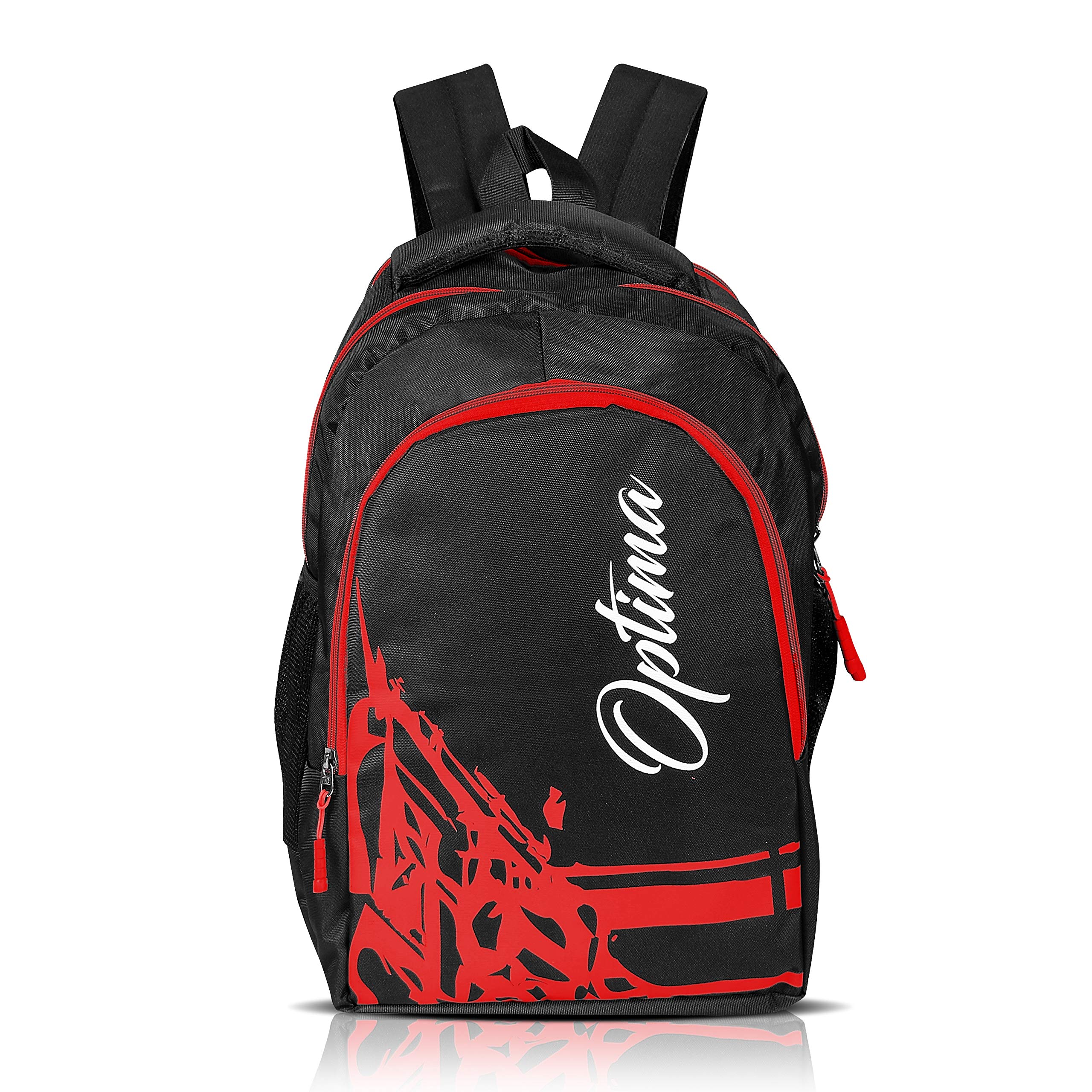 OPTIMA Laptop Backpack, Business Slim Durable Laptops Backpack,Water Resistant College School Computer Bag for Women & Men Fits 13 Inch Laptop and Notebook - Black & Red (B07JNJCM73) Amazon Price History, Amazon Price Tracker