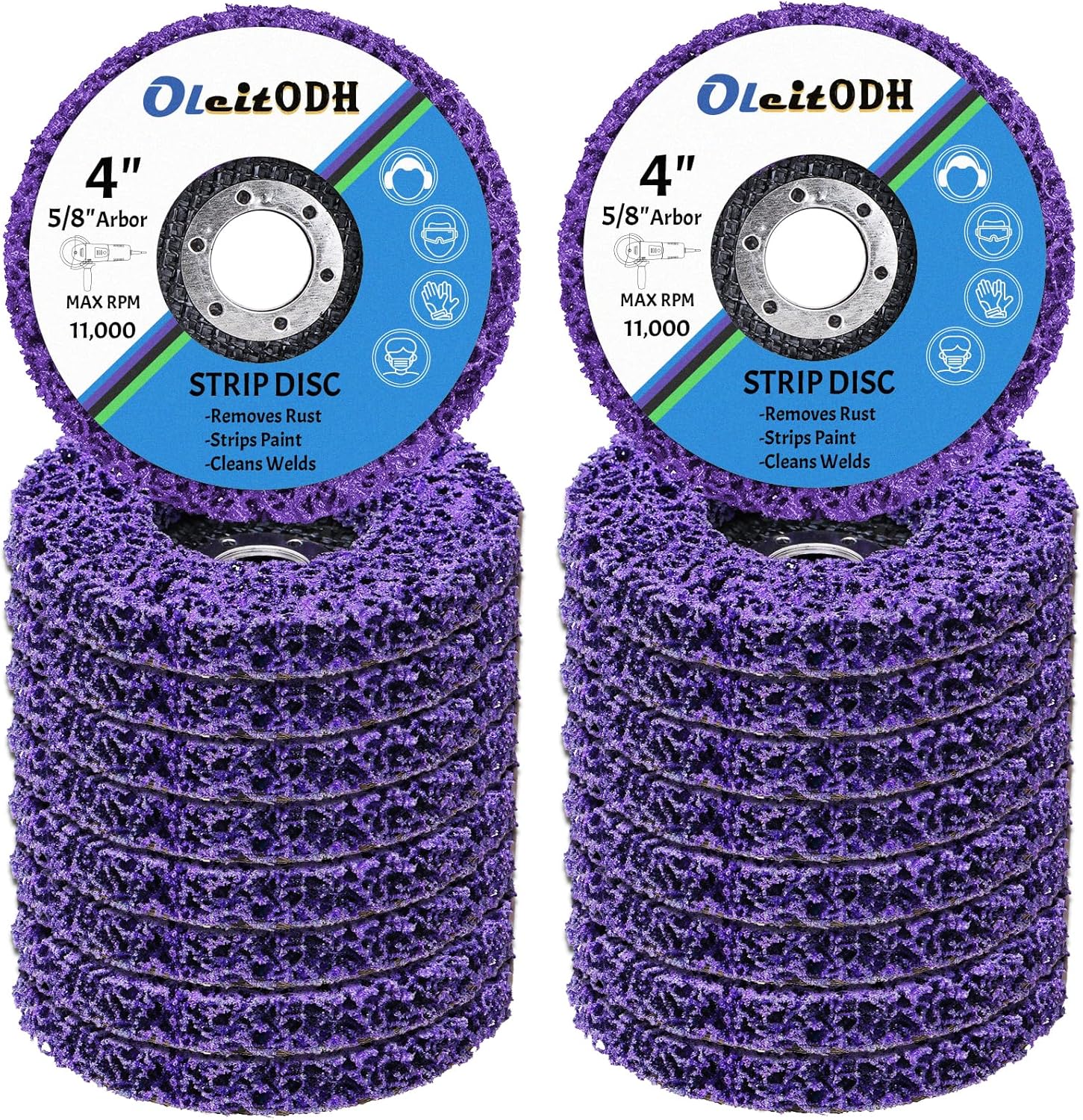 15 Pcs 4-1/2" x 7/8" Strip Discs Bulk, Paint Stripping and Rust Removal Wheels for Angle Grinders, Abrasive Grinding Discs for Metal, Wood, and Fiberglass