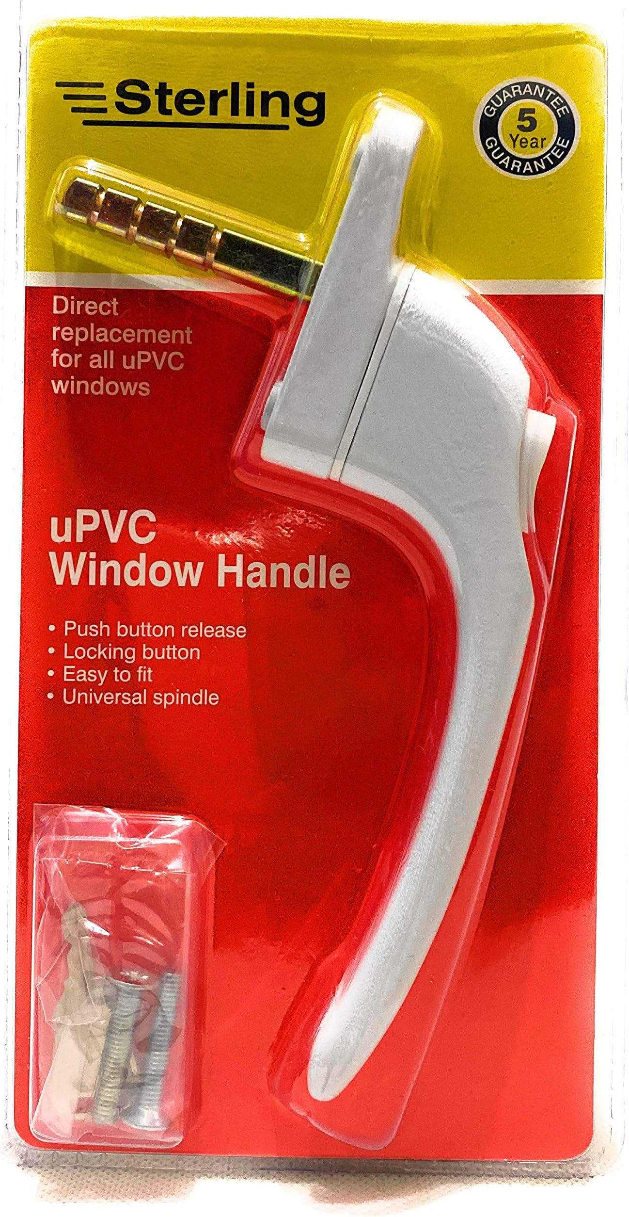 Sterling LWH1W uPVC Window Handle Inline WH
