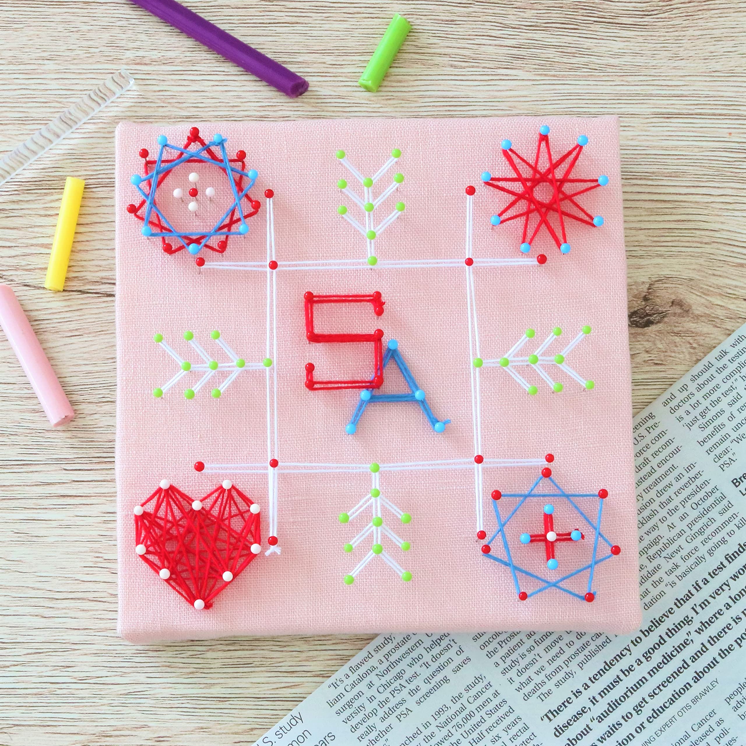 Amazon | TUKUMO まち針ストリングアート 夏休み 自由研究 手芸キット