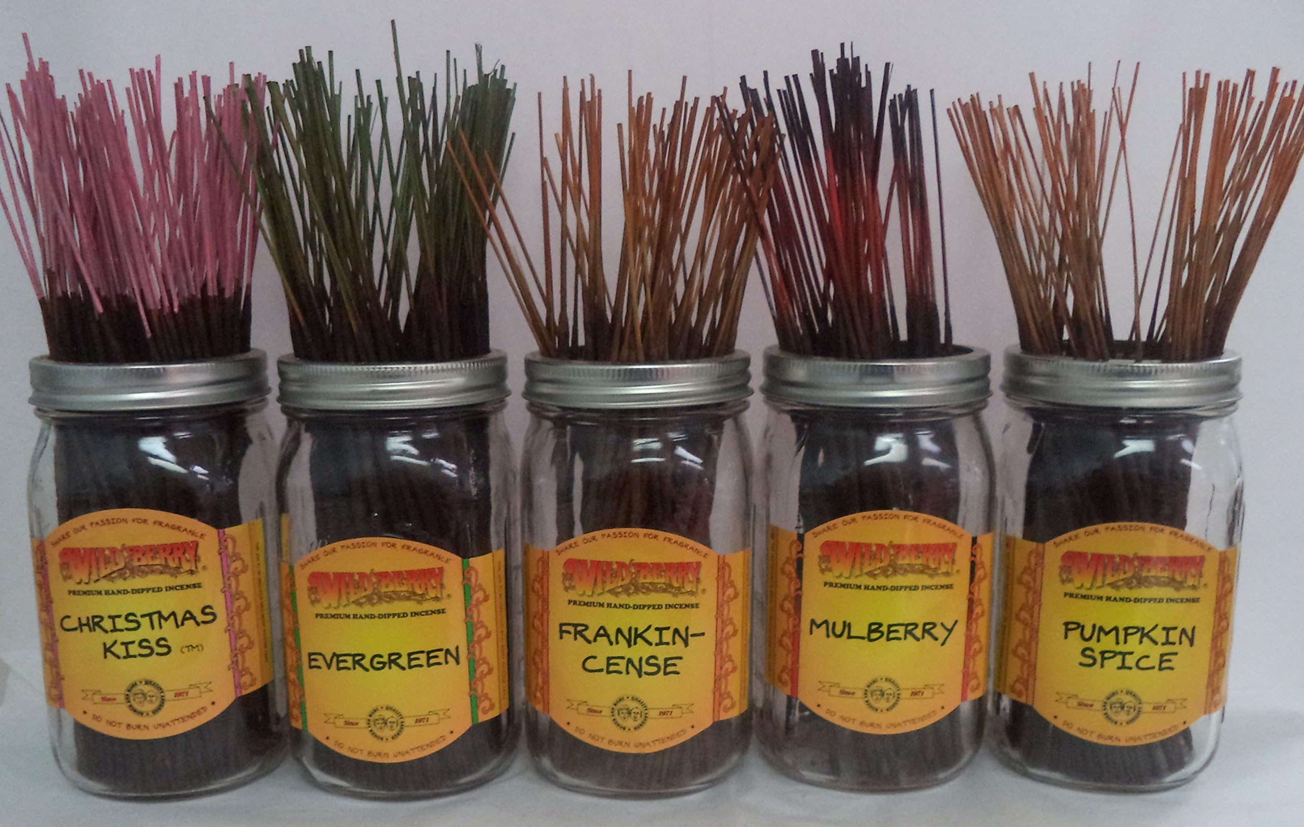 Wildberry Incense Sticks Christmas Scents Set #3: 4 Sticks Each of 5 Scents, Total 20 Sticks!