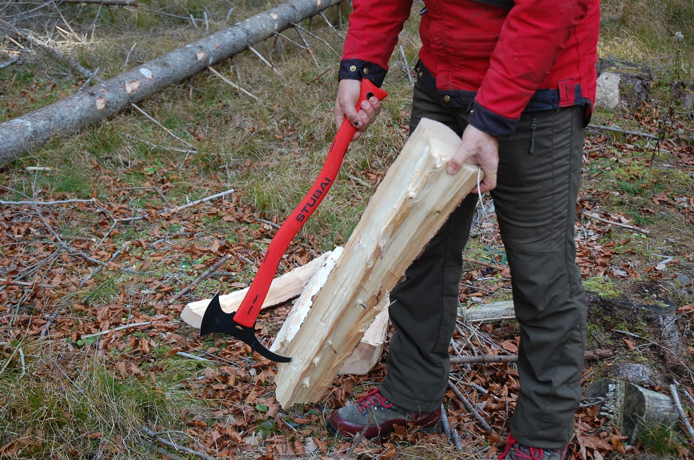 STUBAI Paleta de mano con cortador/mango de plástico | 600 mm | para levantar, eliminar pequeños trozos de madera ligeros y para uso en vehículos de montaña