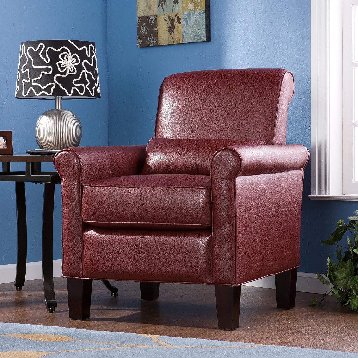 Rexton Renu Leather Chair Red Home & Kitchen