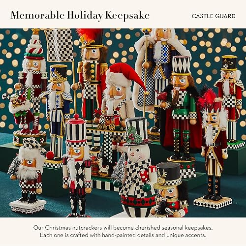 Miniatura 45 de MACKENZIE-CHILDS Figura decorativa de cascanueces, cascanueces de madera decoración del hogar de Navidad, Highland