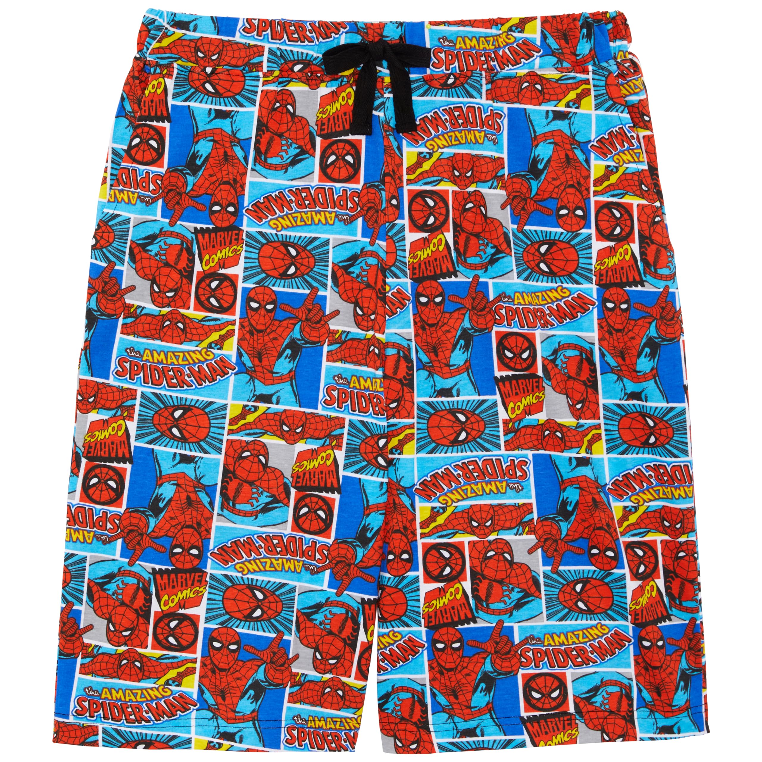 Marvel - Confezione da due Pantaloncini da Salotto da Uomo - Spider-Man, Hulk, Capitan America, Iron Man & Thor - 100% Cotone