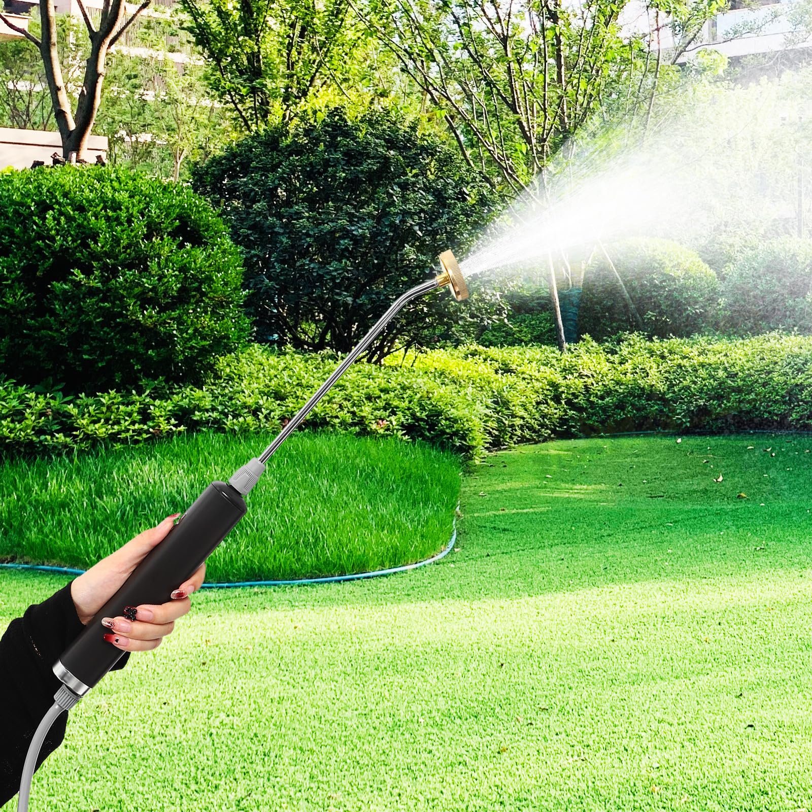 Elektrisches Sprühgerät mit 5l Fassungsvermögen und Schultergurt Tragbarer Gartensprüher aus Pp für Rasen und Garten Pumpensprüher für Pflanzenpflege