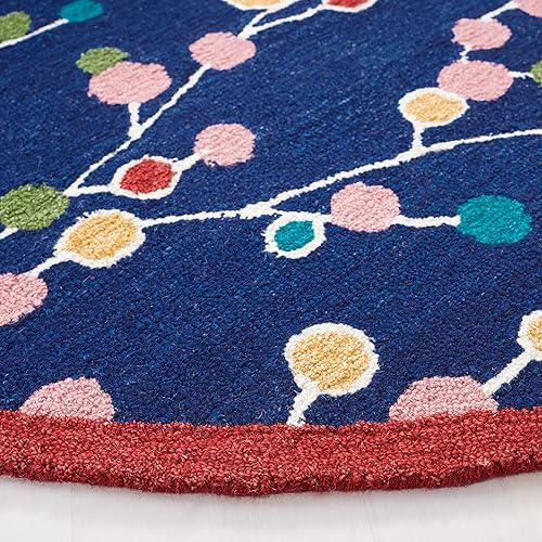 Miniatura 4 de Safavieh Jardin Collection JAR751M - Alfombra redonda de lana contemporánea hecha a mano para entrada, vestíbulo, sala de estar, dormitorio, cocina,