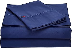 Tommy Hilfiger Signature Solid Sheet 2-Pack Standard Pillowcases in Blue