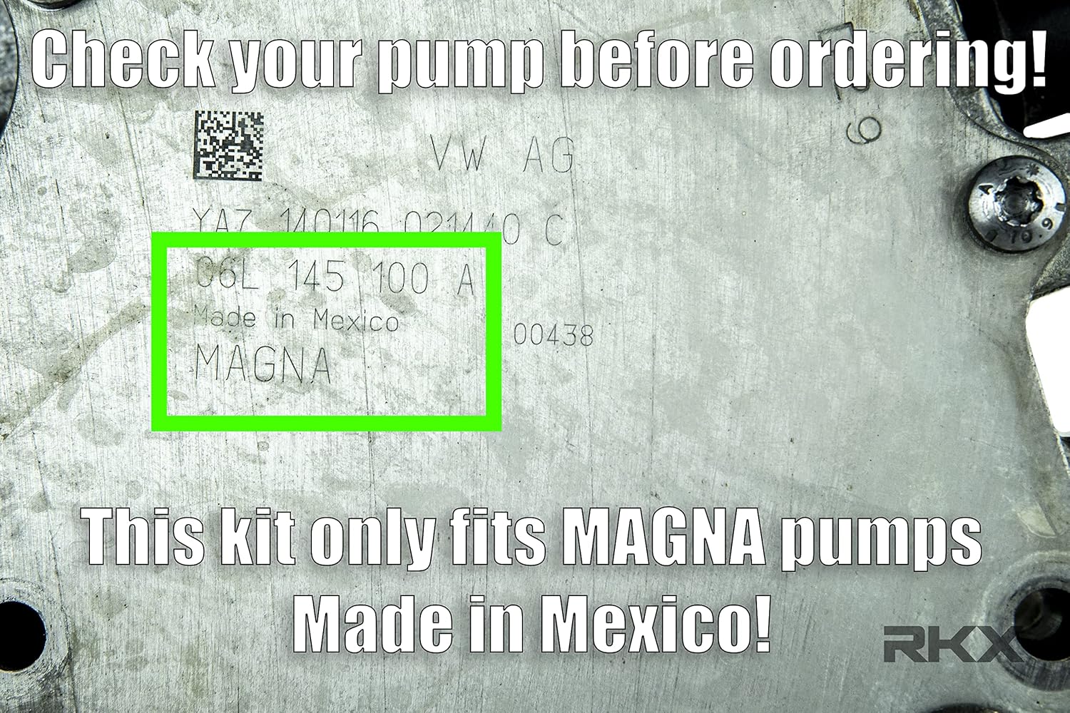 RKX 2.0T Vacuum Pump Reseal/Rebuild Kit Compatible with VW 2.0T Turbo 2015-2022 Magna/HANON