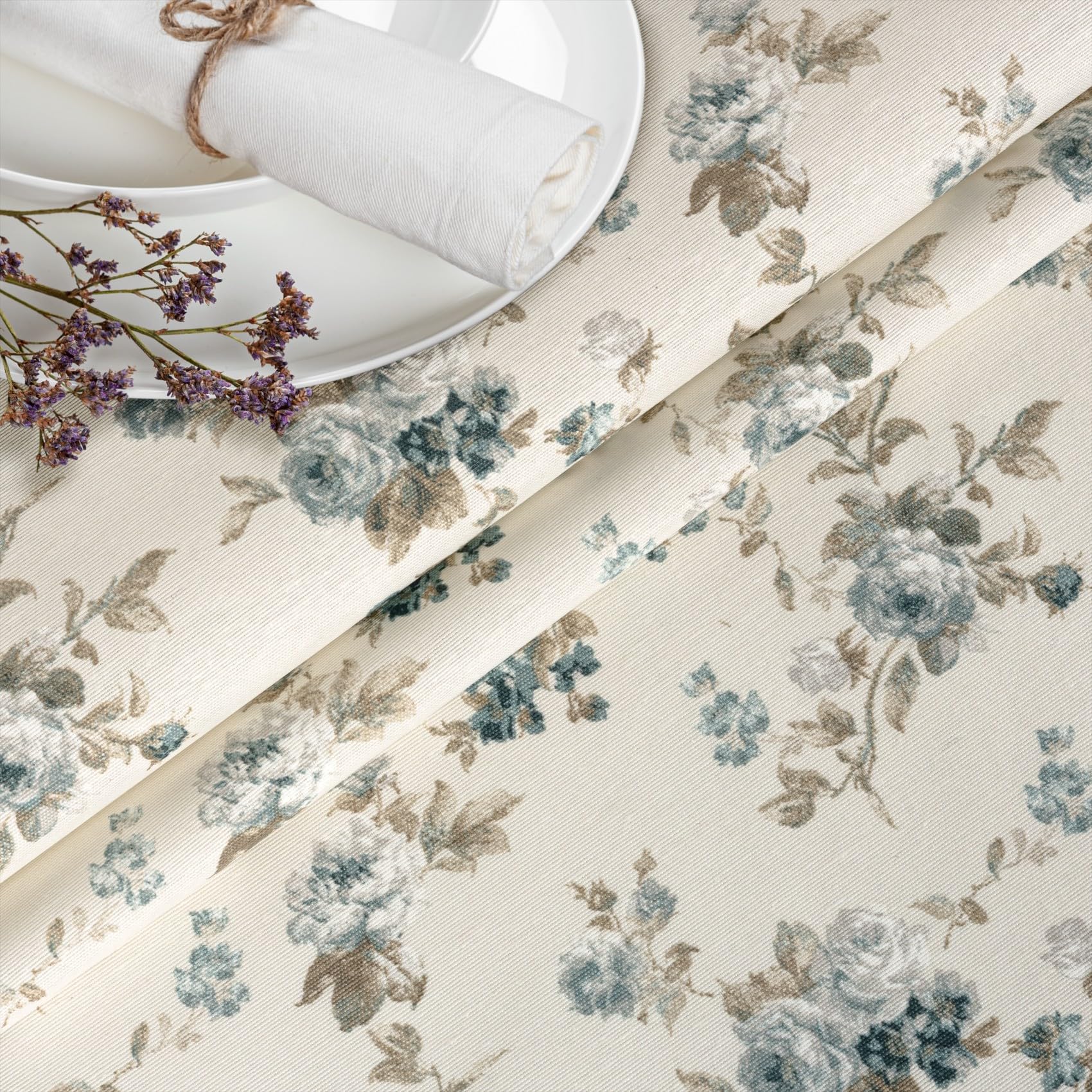 Mantel lavable, fácil de limpiar, de algodón y poliéster, antimanchas, mantel para jardín, ovalado, 280 x 140 cm, para interior y exterior