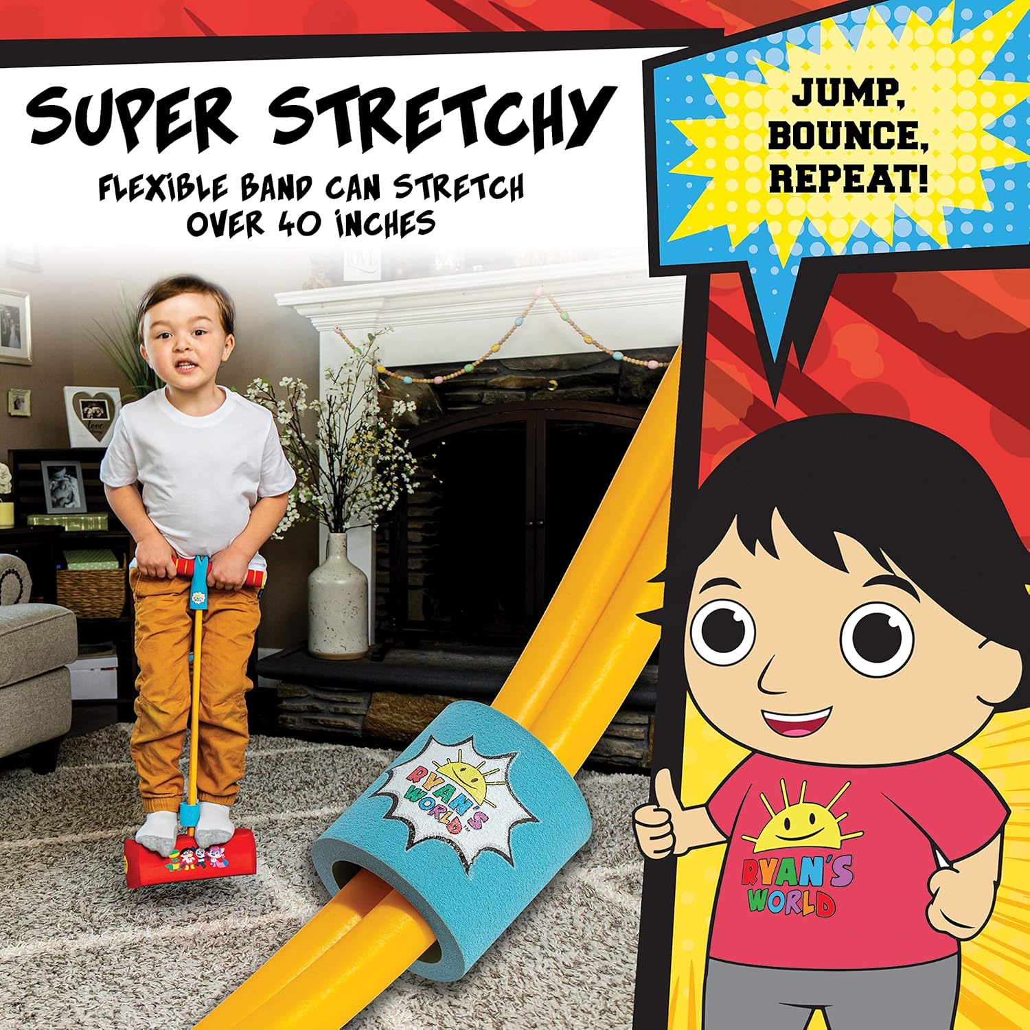 Franklin Sports Ryan's World Foam Pogo Jumper - Perfect for Indoor and Outdoor Play - Safe Pogo Stick for Toddlers : Toys & Games