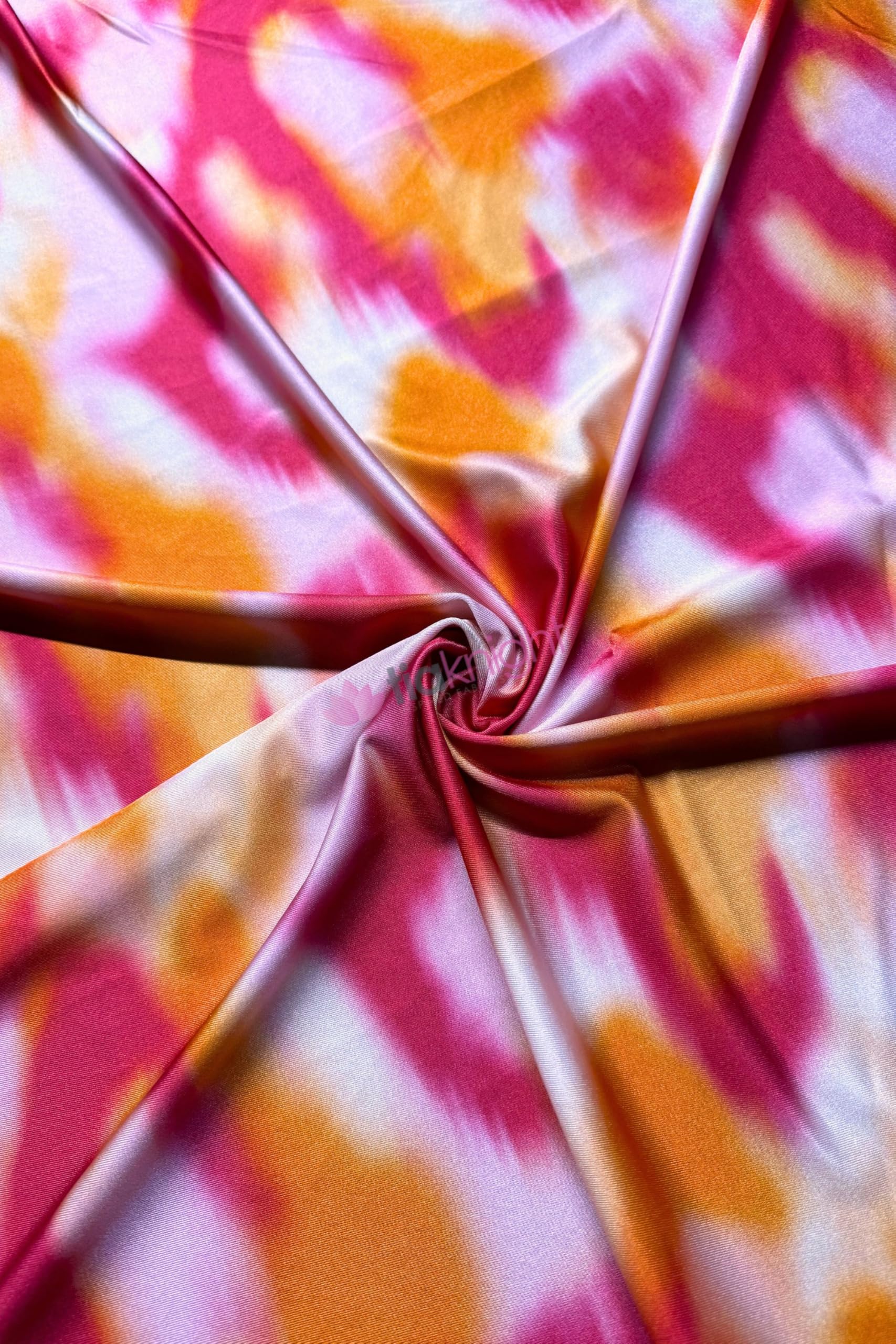 Premium Quality Printed Nylon Lycra | 4 Way Stretch Swim Wear, Dance Leotard, Leggings Material | 50+ Colours/Prints in Stock | Sold By The Metre | Tia Knight (Sunset Sky) — image 1