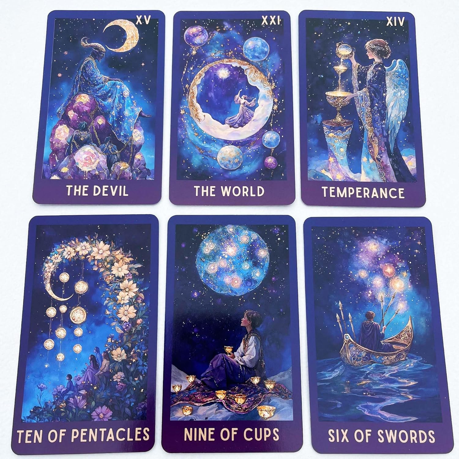 Celestial Tarot Deck Unique, 78 Cosmic Tarot Cards with with Guidebook, Modern Witch Tarot for Beginners and Experienced Readers, Divination and Spiritual Divination Tool - Image 6