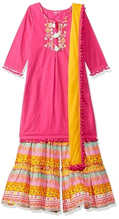 BIBA Girls Salwar Suit Set