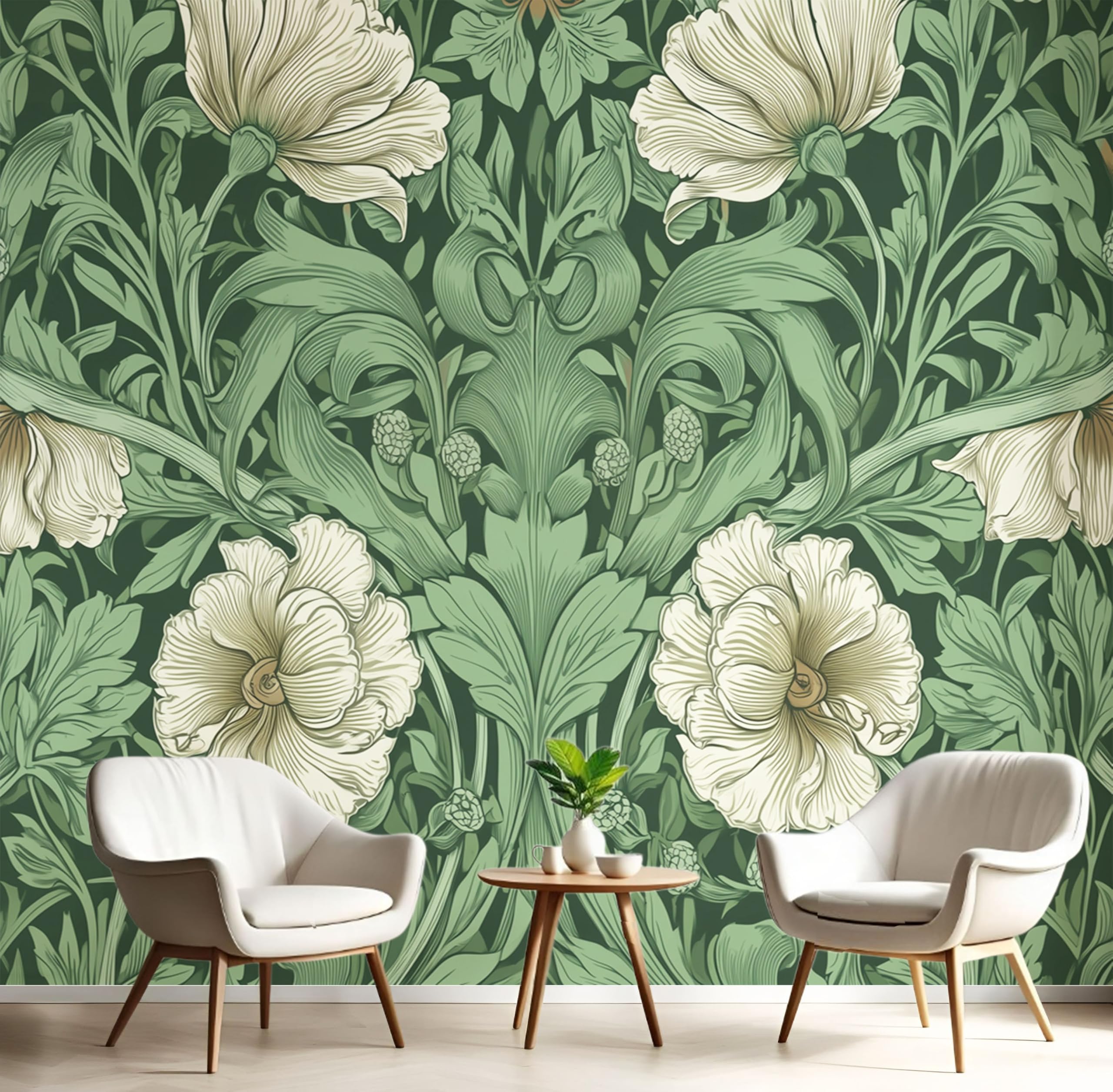 Fotomurales de pared plantas vintage para un dormitorio relajante