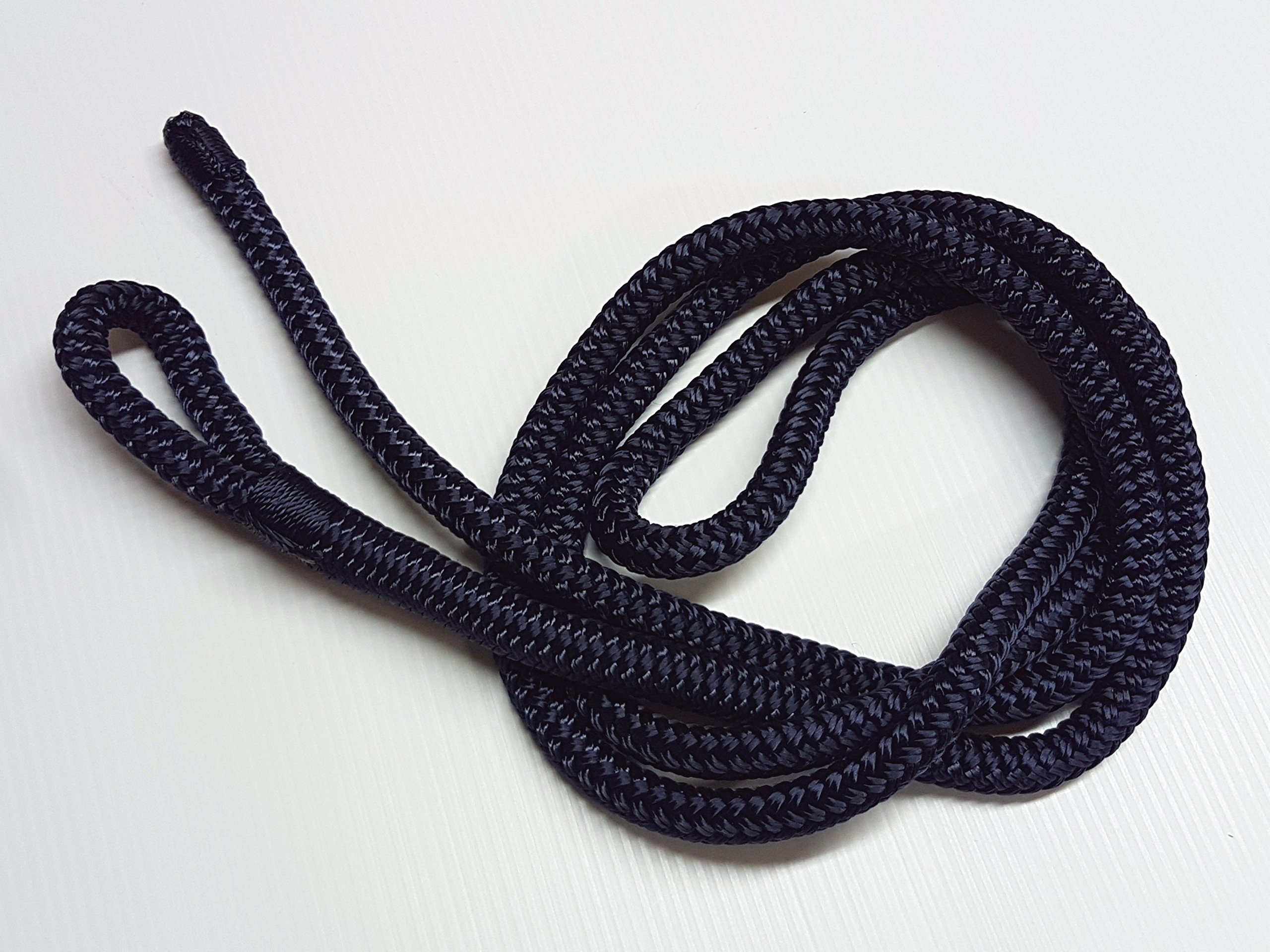 ROTA MARINE 10mm Fender lines 1.5mt / 2.5mt braid on braid whipped stitched fender rope tie warp (Navy, 1.5mt)