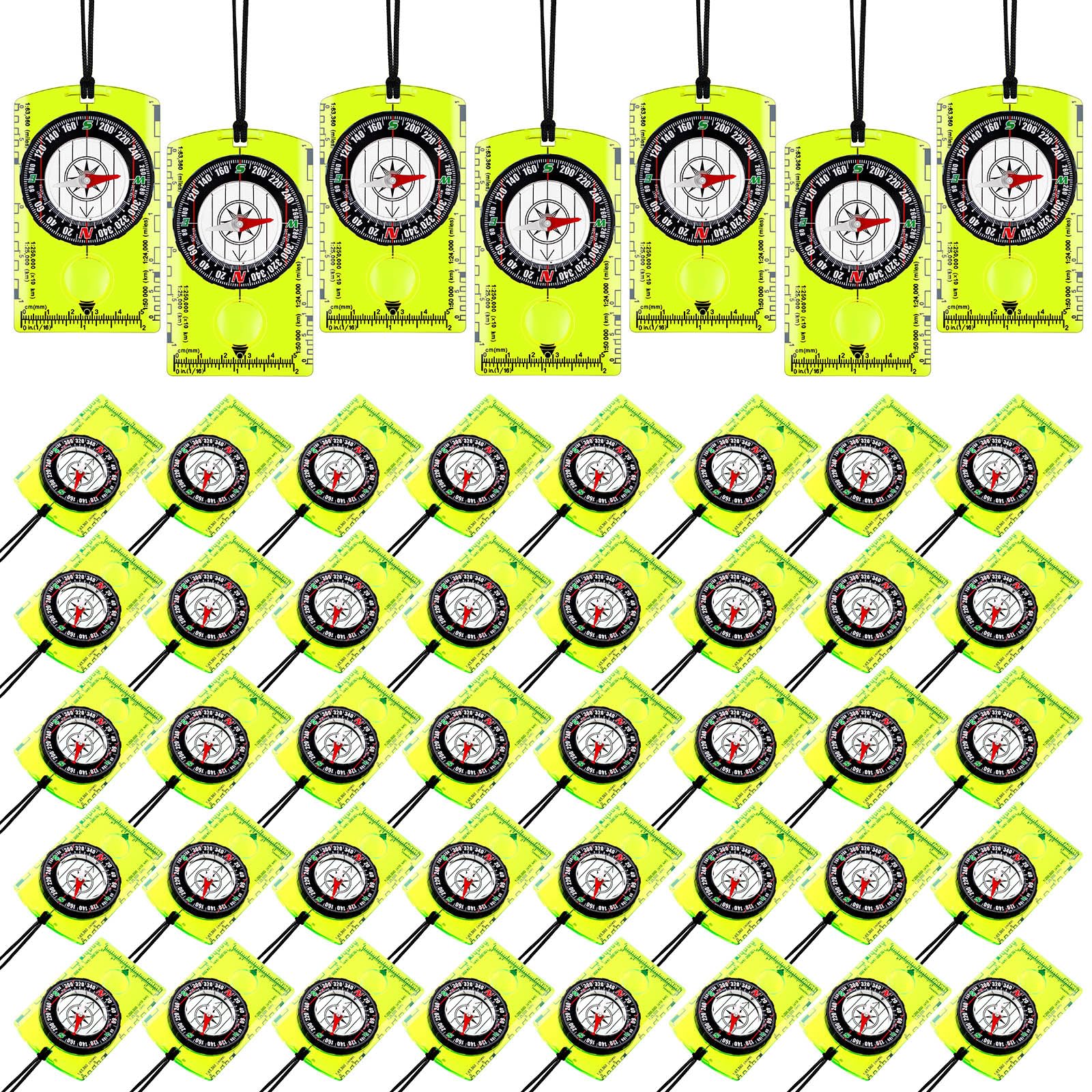 Geiserailie Acrylic Orienteering Compass Hiking Backpacking Map Reading Compass for Navigation and Survival Outdoor Exploring