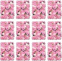 Vista 20 de Arreglo de flores artificiales para decoración de paredes; paneles decorativos con hortensias artificiales para el hogar, fiestas, bodas, Navidad