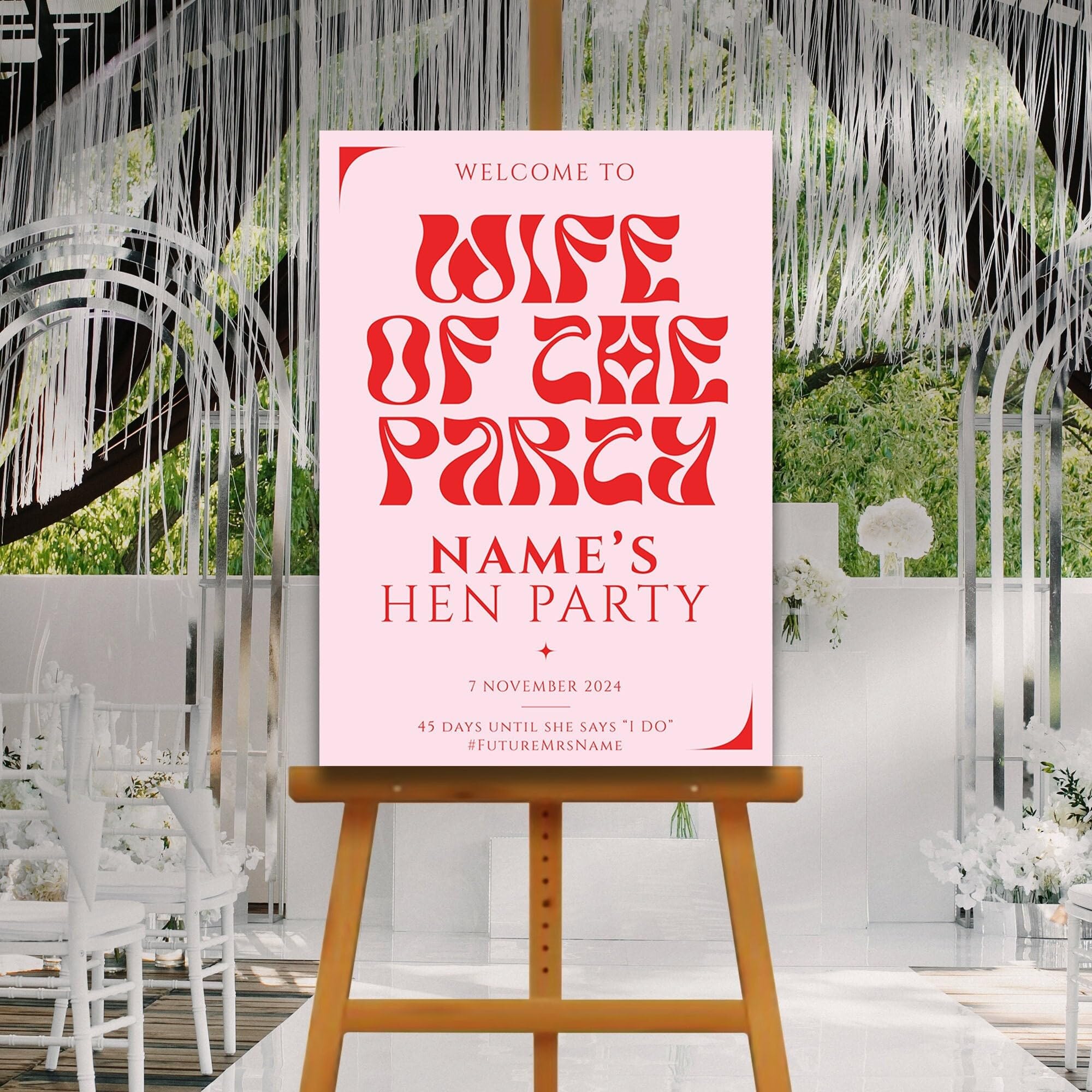 My Pixel Print Blush Pink Wedding Welcome Sign, A1, A2, A3, A4, Glam Style, Tabletop or Wall Mount