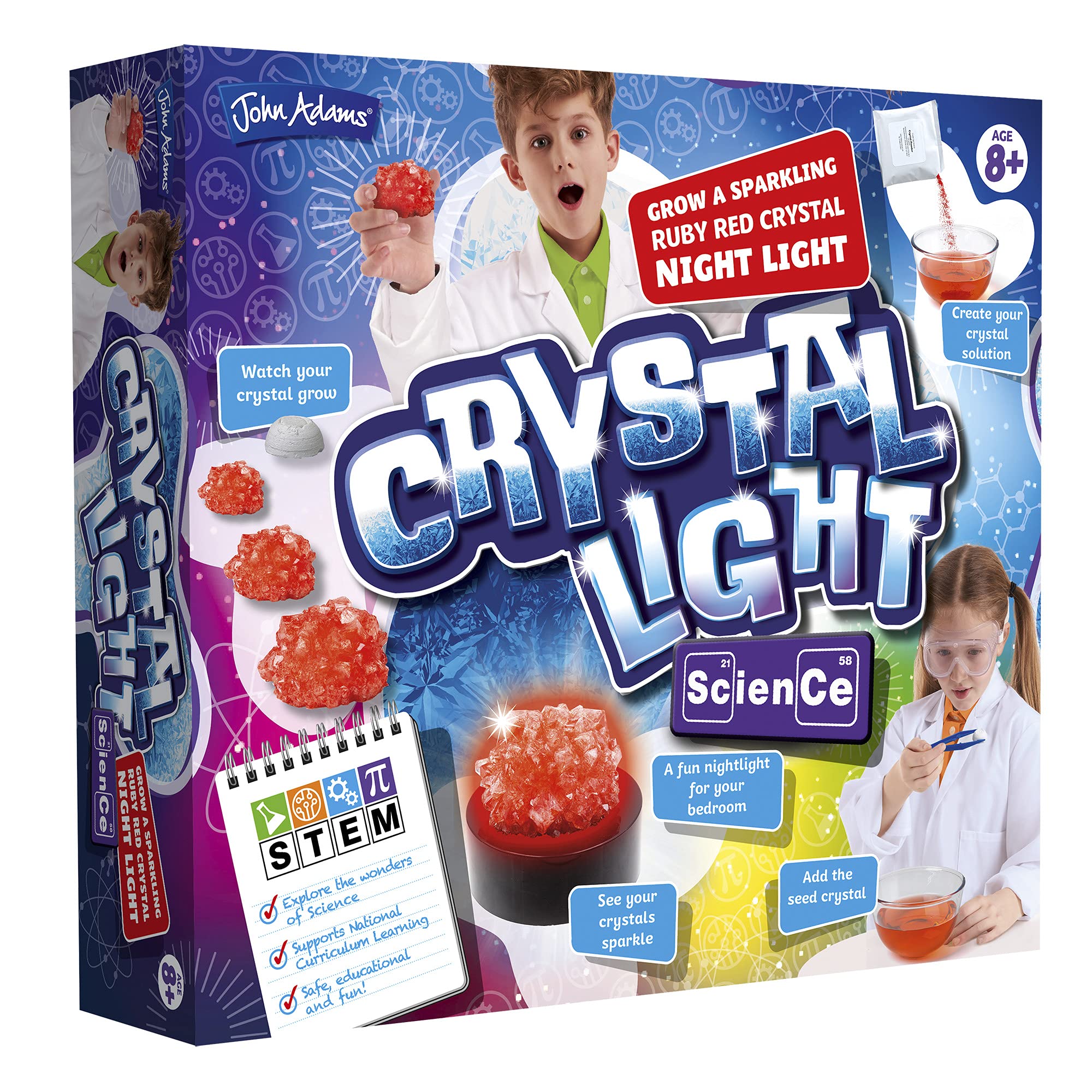 Crystal Light Science STEM Kit by John Adams - Age 8+ - Fun Science Experiments