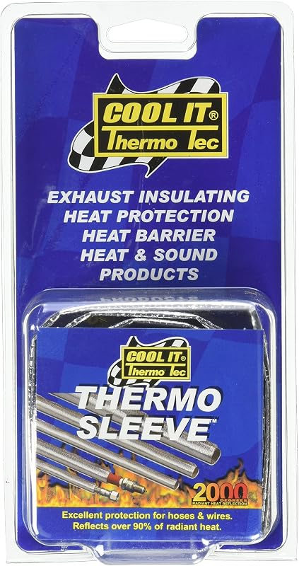 Manga térmica aluminizada Thermo-Tec 14010 para linhas automotivas – 0,91 m, diâmetro interno de 1,59 a 2,54 cm