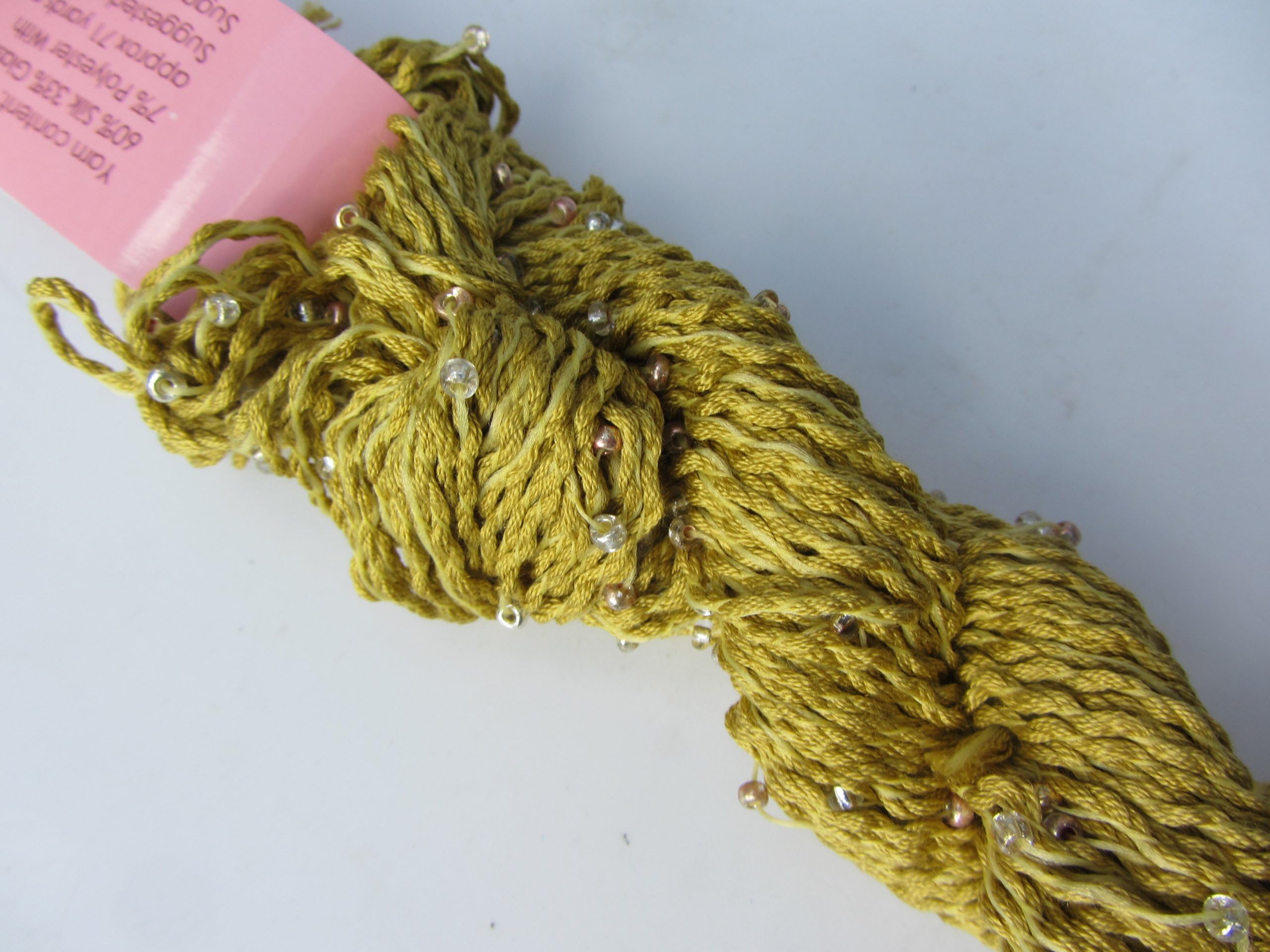 Louisa Harding Mulberry Hand Beaded Silk Yarn Color 36 Golden