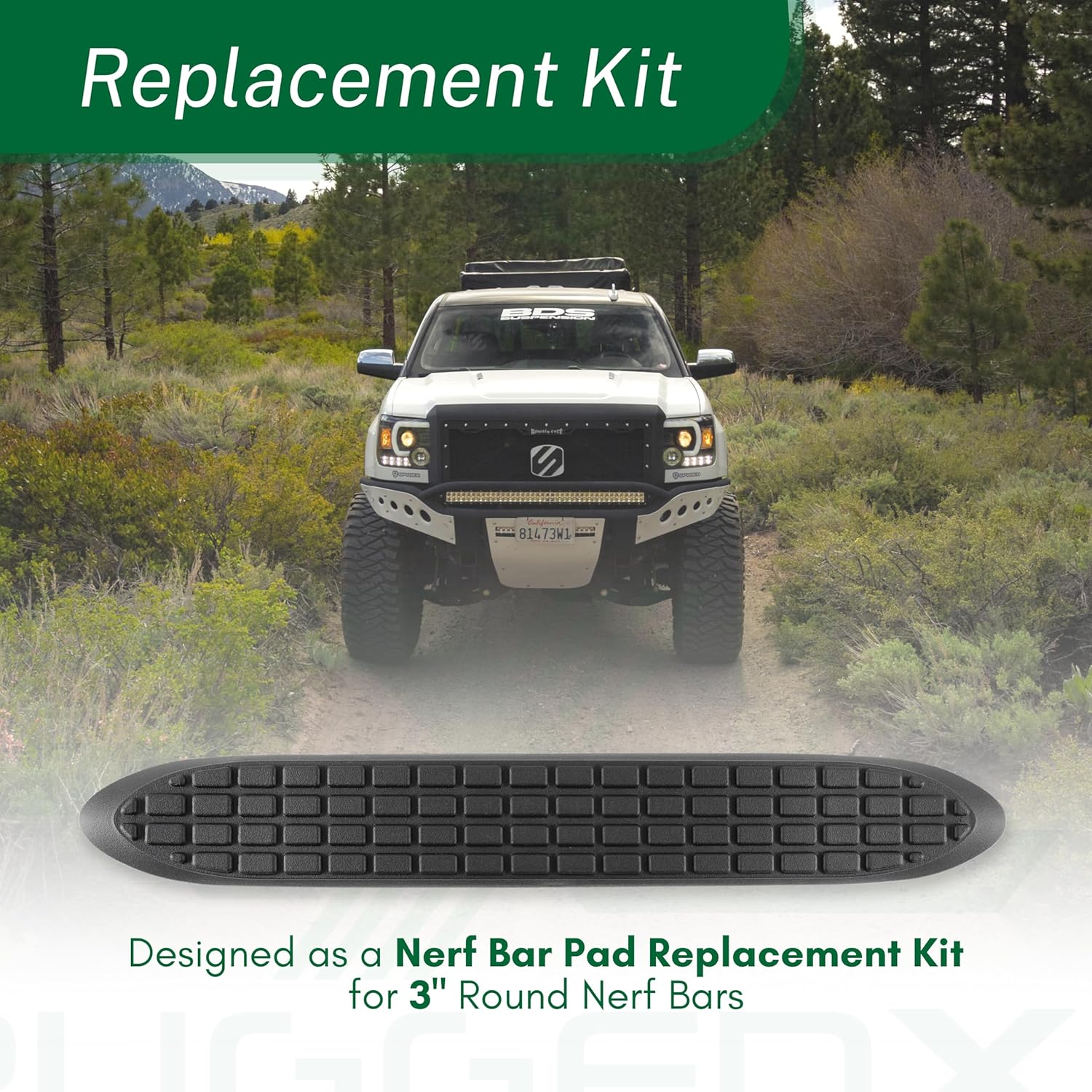 RuggedXL WSP001KIT Replacement Step Pad for 3" Round Nerf Bars - Set of 4
