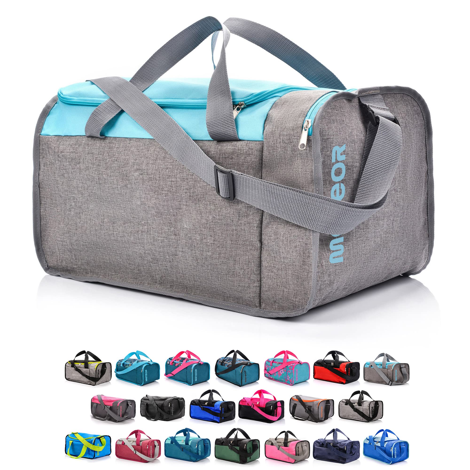 Sac de Sport 20 L 40 L Grande capacité Gym Fitness Piscine Voyage Poche latérale Double Zip bandoulière Torbes Meteor Cabine Ryanair EasyJet