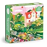 Galison Blooming Meadow – 1000 Piece Jigsaw Puzzle Featuring Beautiful Artwork of A Cottage in A Spring Meadow