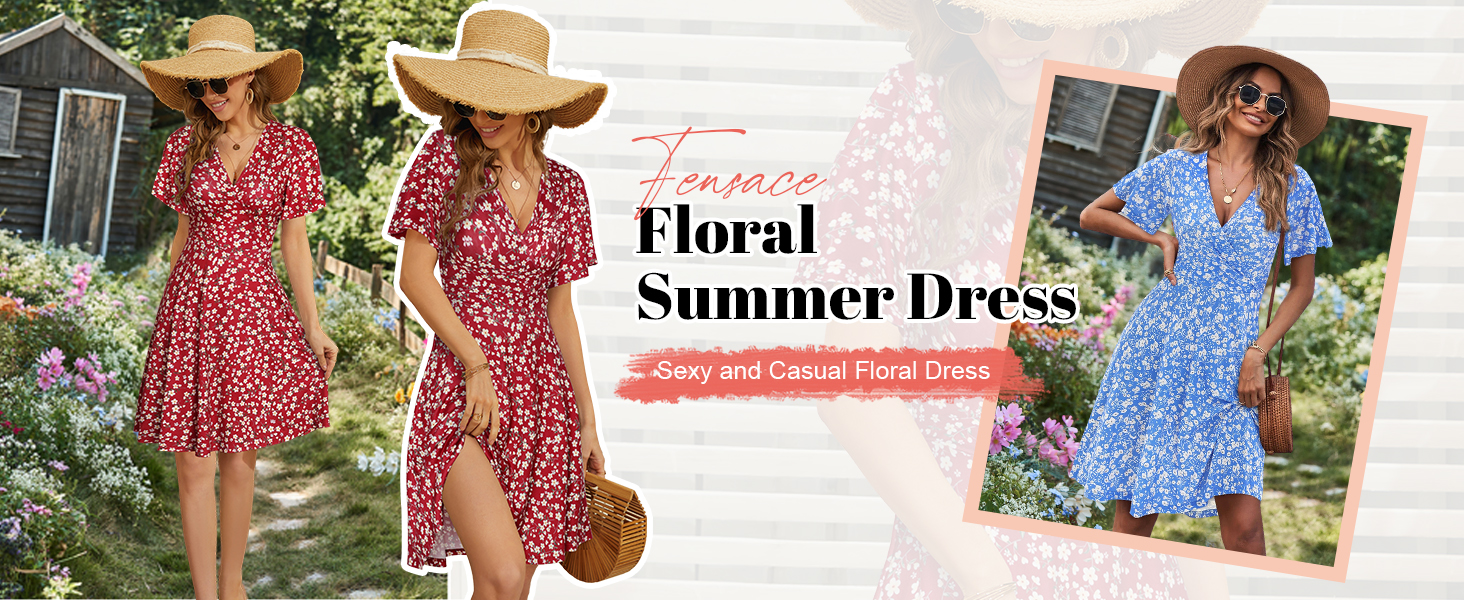 FENSACE Cocktail Dresses for Women Elegant Semi Formal Church