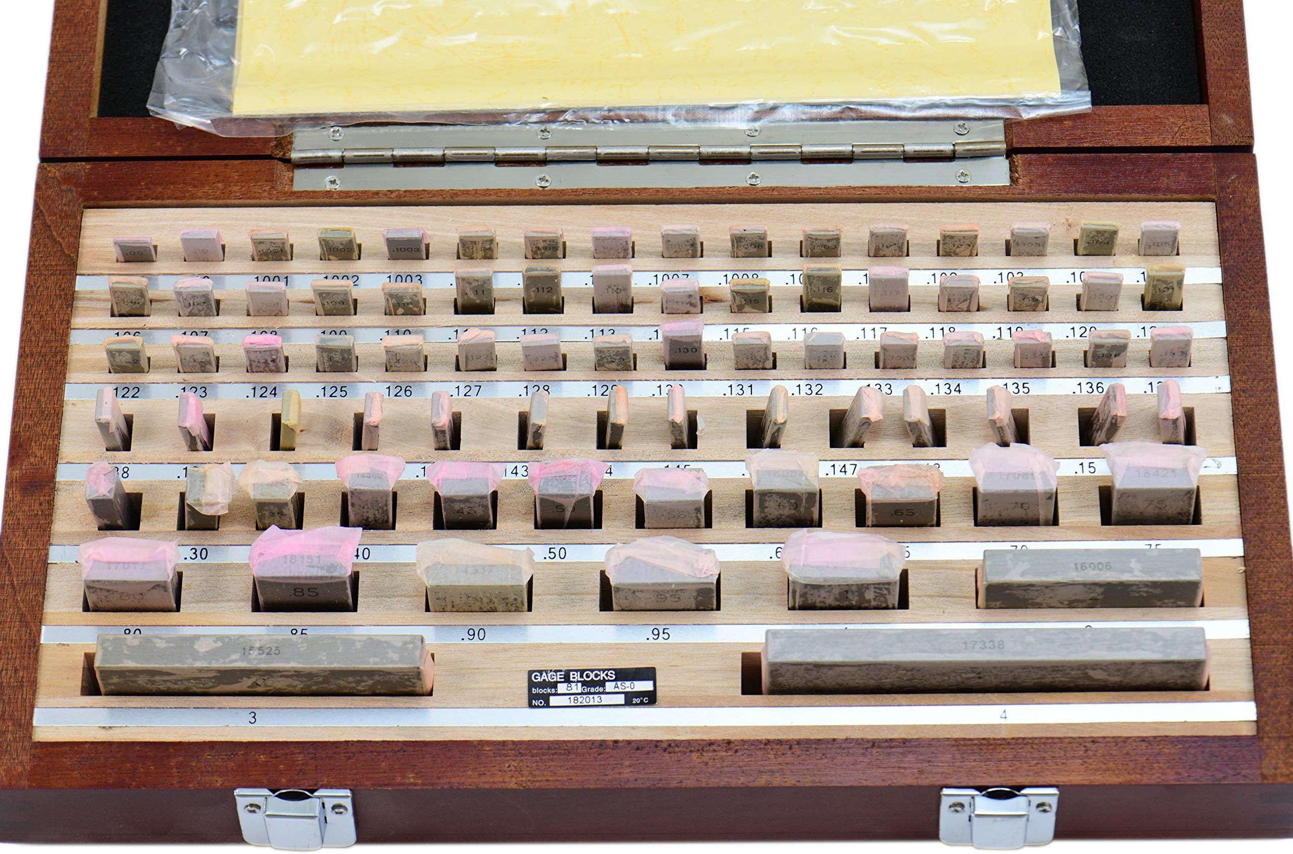 Shars Grade 0 Rectangular Gage Block Set with NIST traceable Certificate 81 PCS 303-5307C M)