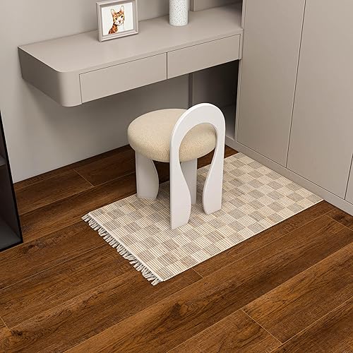 Miniatura 7 de Alfombra de yute de 5 x 8 pies, alfombra tejida a mano, alfombra de yute firmemente tejida para sala de estar, dormitorio, cocina, comedor y granja,